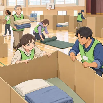 こどもの居場所・地域の活動 こどもの居場所・地域の活動 行事:避難所の設営