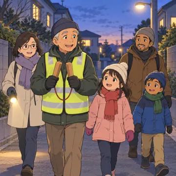 こどもの居場所・地域の活動 こどもの居場所・地域の活動 行事:夜回り(拍子木)