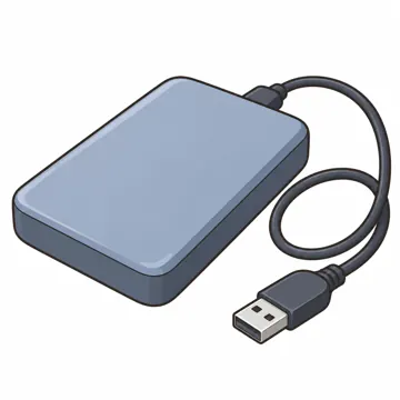 IT・ネットの小物 外付けハードディスク(バックアップ用、ケーブル付き)