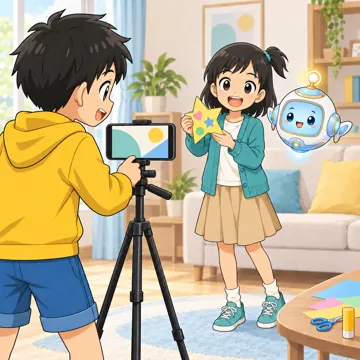 家庭の場面 家庭の場面 きょうだい:きょうだいで動画を作る