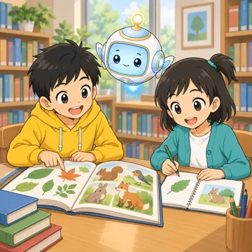 家庭の場面 家庭の場面 宿題:図書館で調べ学習の宿題