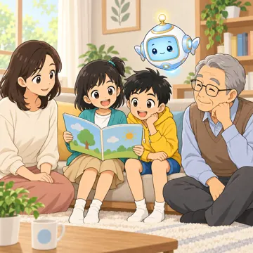 家庭の場面 家庭の場面 宿題:音読の宿題を家族が聞く