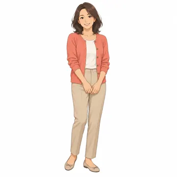 いろいろな子ども・大人・大人の基本ポーズ・表情 大人の基本ポーズ・表情 にっこり笑う