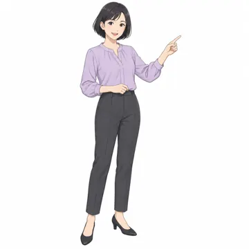 いろいろな子ども・大人・大人の基本ポーズ・表情 大人の基本ポーズ・表情 指さして教える