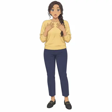 いろいろな子ども・大人・大人の基本ポーズ・表情 大人の基本ポーズ・表情 びっくりする