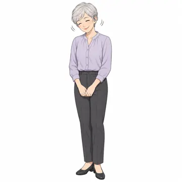 いろいろな子ども・大人・大人の基本ポーズ・表情 大人の基本ポーズ・表情 うなずく