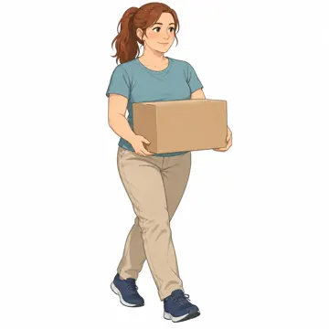 いろいろな子ども・大人・大人の基本ポーズ・表情 大人の基本ポーズ・表情 荷物を運ぶ