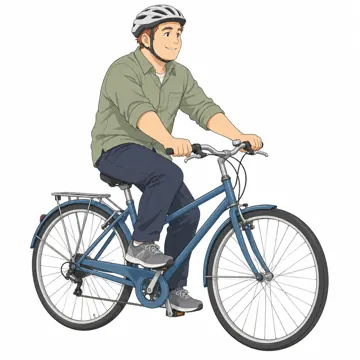 いろいろな子ども・大人・大人の基本ポーズ・表情 大人の基本ポーズ・表情 自転車に乗る