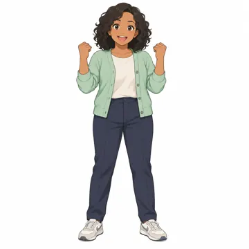いろいろな子ども・大人・大人の基本ポーズ・表情 大人の基本ポーズ・表情 ガッツポーズ