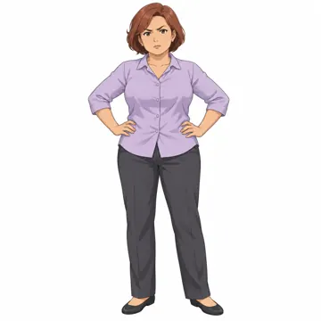 いろいろな子ども・大人・大人の基本ポーズ・表情 大人の基本ポーズ・表情 怒る(こわすぎない)