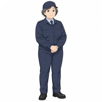 いろいろな子ども・大人・大人の基本ポーズ・表情 大人の基本ポーズ・表情 警備員が見守る