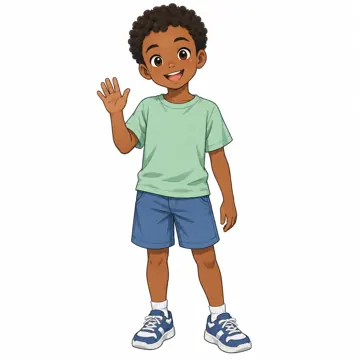 いろいろな子ども・大人・子ども(からだ・コミュニケーション・ルーツ・年齢・家族) いろいろな子ども 肌の色が濃く、くるくるした髪の子