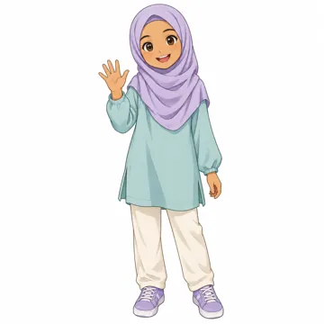 いろいろな子ども・大人・子ども(からだ・コミュニケーション・ルーツ・年齢・家族) いろいろな子ども ヒジャブをつけた子