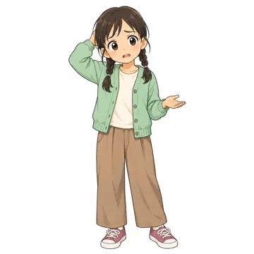 いろいろな子ども・大人・子どもの基本ポーズ・表情 子どもの基本ポーズ・表情 困る