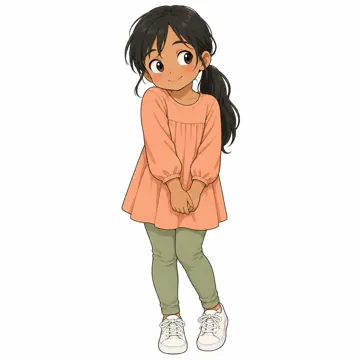 いろいろな子ども・大人・子どもの基本ポーズ・表情 子どもの基本ポーズ・表情 照れる