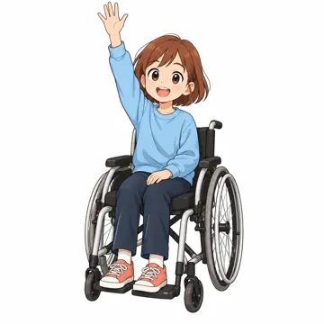 いろいろな子ども・大人・子どもの基本ポーズ・表情 子どもの基本ポーズ・表情 手を挙げる