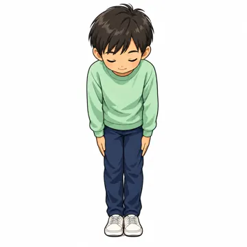 いろいろな子ども・大人・子どもの基本ポーズ・表情 子どもの基本ポーズ・表情 おじぎする