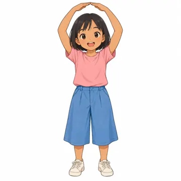 いろいろな子ども・大人・子どもの基本ポーズ・表情 子どもの基本ポーズ・表情 両手で丸を作る