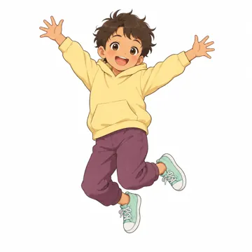 いろいろな子ども・大人・子どもの基本ポーズ・表情 子どもの基本ポーズ・表情 ジャンプする