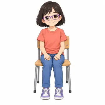いろいろな子ども・大人・子どもの基本ポーズ・表情 子どもの基本ポーズ・表情 いすに座る