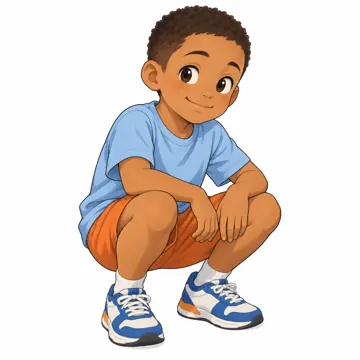 いろいろな子ども・大人・子どもの基本ポーズ・表情 子どもの基本ポーズ・表情 しゃがむ