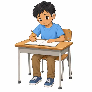 いろいろな子ども・大人・子どもの基本ポーズ・表情 子どもの基本ポーズ・表情 ノートに書く