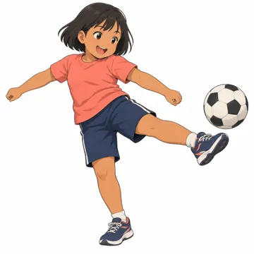 いろいろな子ども・大人・子どもの基本ポーズ・表情 子どもの基本ポーズ・表情 ボールをける