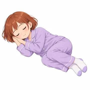 いろいろな子ども・大人・子どもの基本ポーズ・表情 子どもの基本ポーズ・表情 ねむる