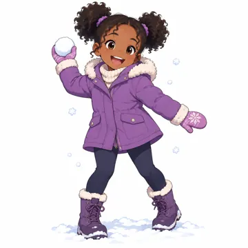 いろいろな子ども・大人・子どもの基本ポーズ・表情 子どもの基本ポーズ・表情 雪で遊ぶ