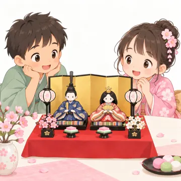 季節・行事の挿絵 季節・行事の挿絵 3月:ひなまつり