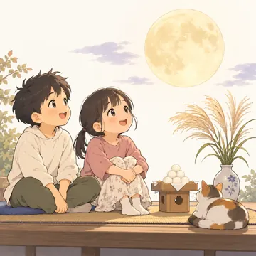 季節・行事の挿絵 季節・行事の挿絵 9月:お月見