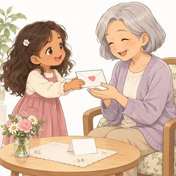 季節・行事の挿絵 季節・行事の挿絵 9月:敬老の日の手紙
