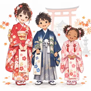 季節・行事の挿絵 季節・行事の挿絵 11月:七五三