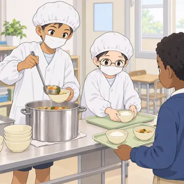 安全・くらし 安全・くらし 食育:給食当番