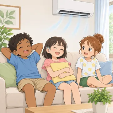 安全・くらし 安全・くらし 熱中症・健康:エアコンの部屋で休む