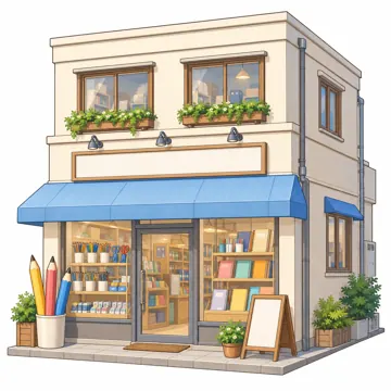 まちの建物・お店・公共施設 まちの建物・お店・公共施設 文房具店
