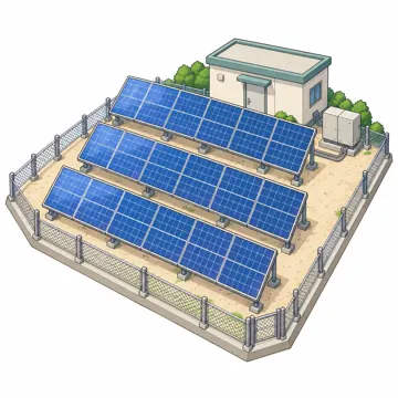 まちの建物・お店・公共施設 まちの建物・お店・公共施設 発電所(ソーラーパネル)
