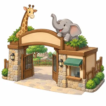 まちの建物・お店・公共施設 まちの建物・お店・公共施設 動物園の入口