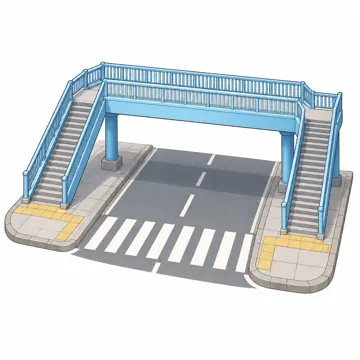 まちの建物・お店・公共施設 まちの建物・お店・公共施設 横断歩道と歩道橋