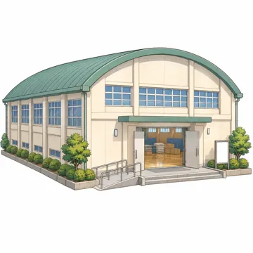 まちの建物・お店・公共施設 まちの建物・お店・公共施設 避難所(学校の体育館)