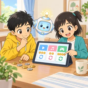 情報モラルの場面(テーマ別) 情報モラルの場面 課金:ハルやミオたちがサブスクの料金を確かめる