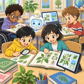 情報モラルの場面(テーマ別) 情報モラルの場面 生成AIの使い方:ハルやミオたちがAIの結果に出典を探す