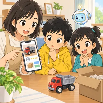 情報モラルの場面(テーマ別) 情報モラルの場面 ネット通販:ハルやミオたちがフリマアプリの取引を家族と確認