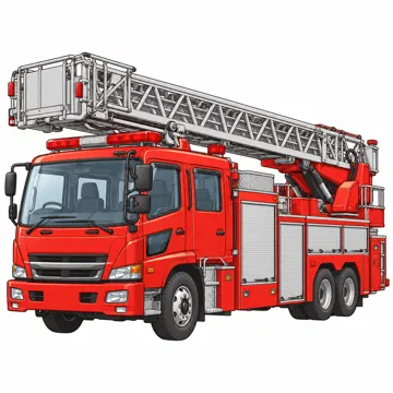 のりもの・はたらく車 のりもの・はたらく車 はたらく車:消防車(はしご車)