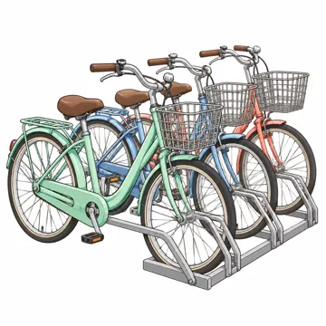のりもの・はたらく車 のりもの・はたらく車 空・海・その他:駐輪場の自転車