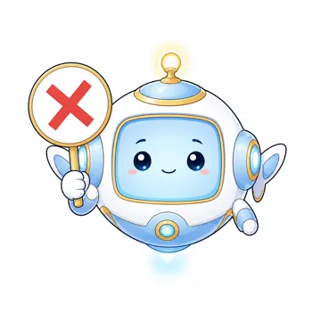 しぐさ・場面のポーズ・アイ アイ AI マスコット ×札 ばつ