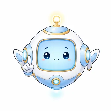 しぐさ・場面のポーズ・アイ アイ AI マスコット 注意 指1本