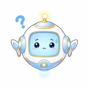 しぐさ・場面のポーズ・アイ アイ AI マスコット 困り