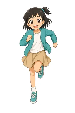 しぐさ・場面のポーズ・ミオ ミオ 女の子 走る