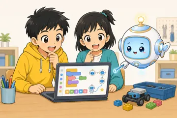 場面イラスト・AIとくらす 2 05
